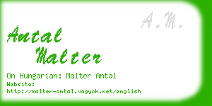 antal malter business card